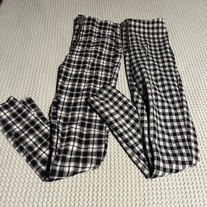 Zara Monochrome Checkered Pants